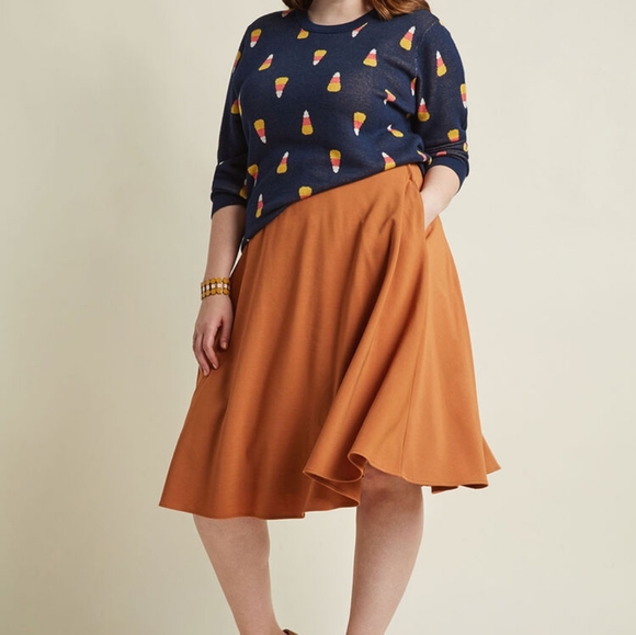 Modcloth Dresses & Skirts - Modcloth Just This Sway Turmeric A-Line Skirt
2X